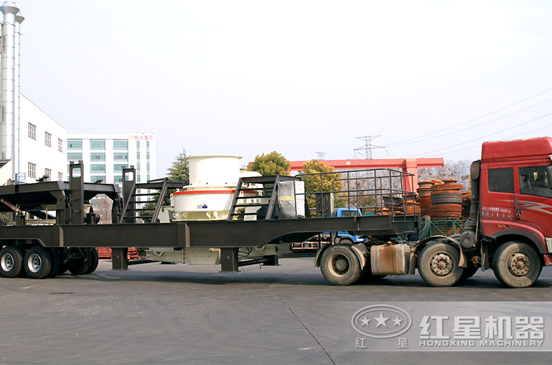 移動(dòng)沖擊式制砂機(jī)發(fā)貨現(xiàn)場(chǎng)