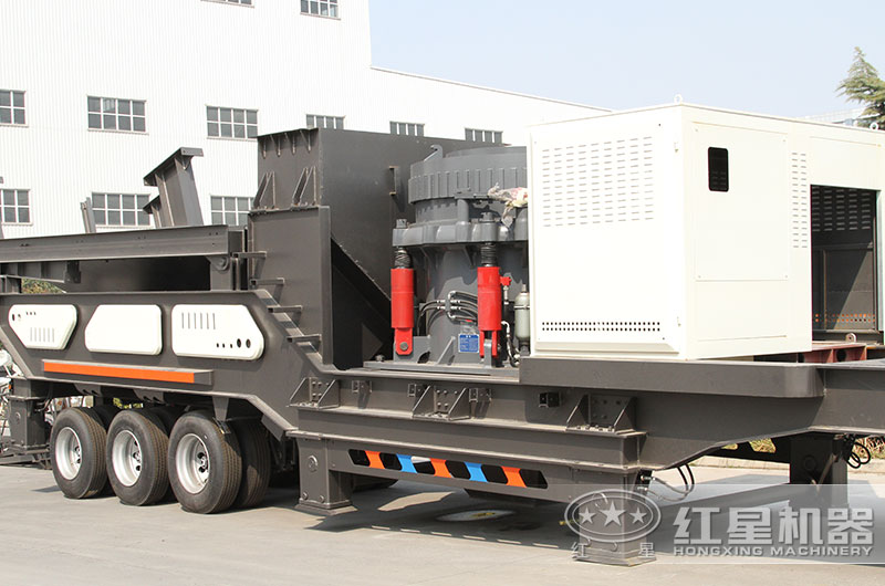 流動打石頭機(jī)配置圓錐破