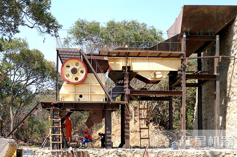 PE400×600顎式破碎機(jī)生產(chǎn)現(xiàn)場(chǎng)圖