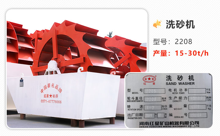 圖1：石粉洗砂機(jī)設(shè)備圖片-2208型號(hào)、單輪