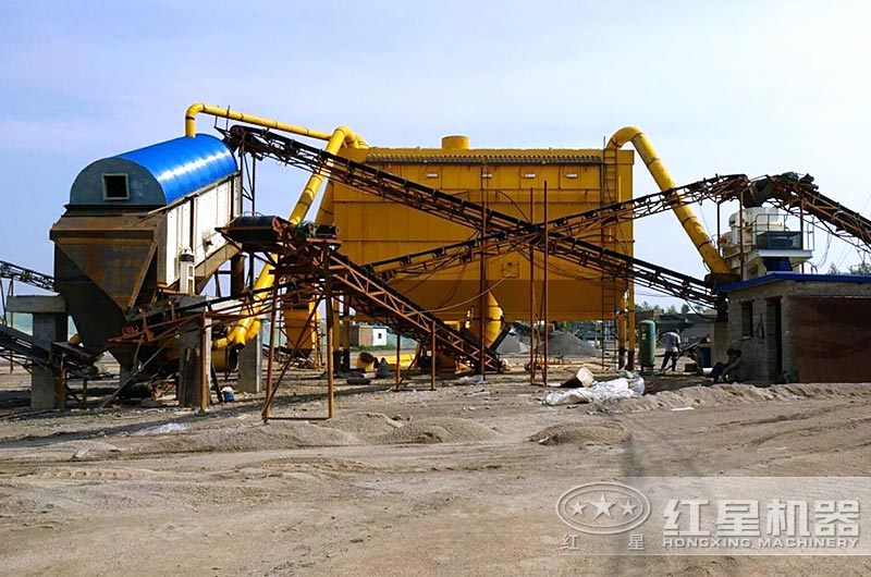 安徽徐州客戶小型制砂廠，配置環(huán)保措施