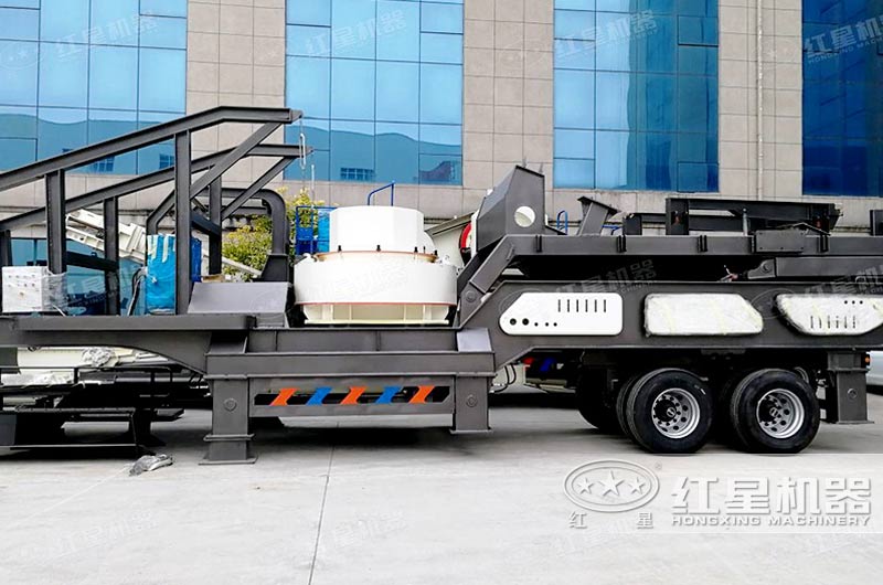 移動(dòng)式河卵石制砂機(jī)設(shè)備，一鍵操控，隨地移動(dòng)