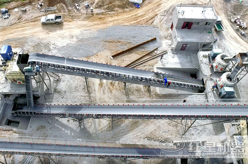 俯瞰桐柏破碎生產(chǎn)線現(xiàn)場(chǎng)