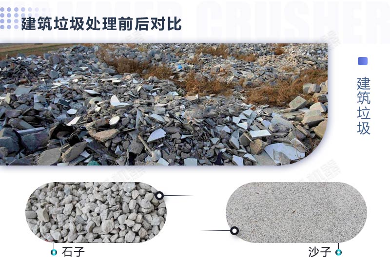 建筑垃圾處理前后對(duì)比
